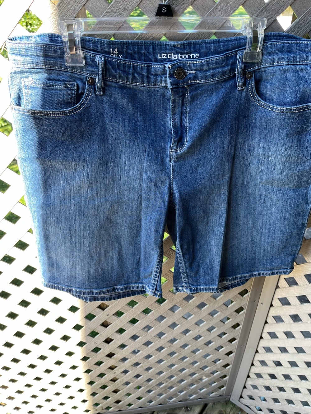 Liz Claiborne denim straight leg shorts